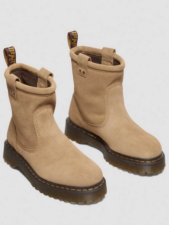 Dr. Martens Anistone Lo Leather Boots Men US Size 11 Women 12 Color Sand NEW!!